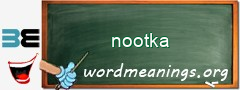 WordMeaning blackboard for nootka